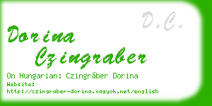 dorina czingraber business card