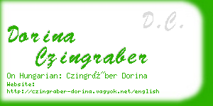 dorina czingraber business card